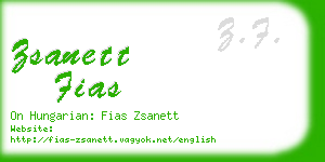 zsanett fias business card